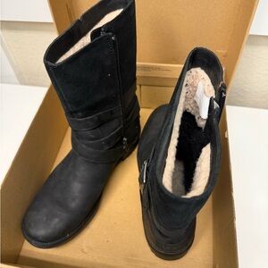 UGG Black Winter Boots with Plush Lining